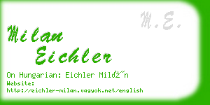 milan eichler business card